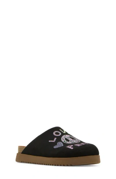 Steve Madden Kids' Vesper Rhinestone Slide In Black