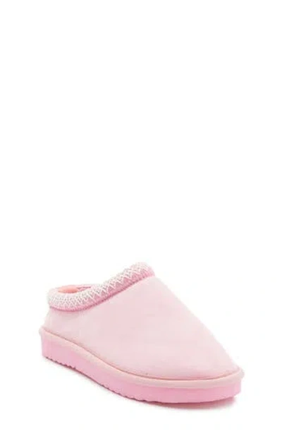 Steve Madden Kids'jordy Faux Shearling Lined Slipper In Pink