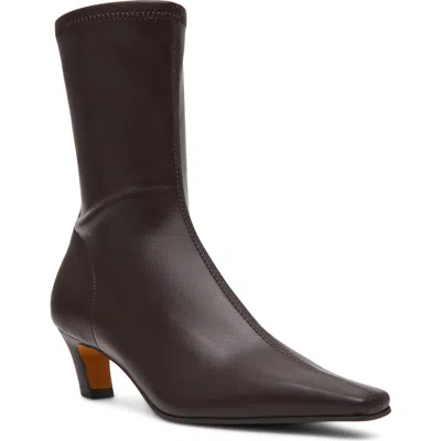Steve Madden Kimmens Faux Leather Bootie In Brown