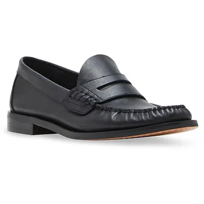 Steve Madden Kingston Womens Solid Flat Loafers In Black