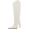 Steve Madden Kinzee Womens Open Stitch Leather Cowboy, Western Boots In Multi