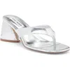 Steve Madden Kitana Block Heel Slide Sandal In Silver