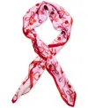 Steve Madden Kitchy Cherries Print Bow Scarf In Petal Pink