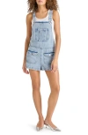 Steve Madden Kittie Denim Shortalls In Acidwash Denim