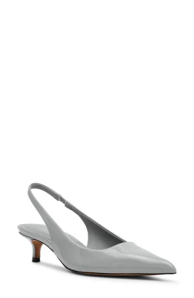 Steve Madden Kittie Slingback Pointed Toe Kitten Heel Pump In Gray