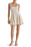Steve Madden Knightley Cotton Blend Lace Minidress In Neutral