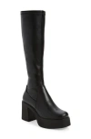 Steve Madden Konna Platform Knee High Boot In Black