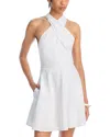 Steve Madden Kosta Crossover Linen Blend Minidress In White