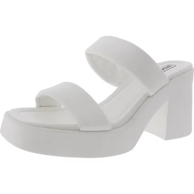 Steve Madden Kourtney Womens Padded Insole Faux Leather Platform Sandals