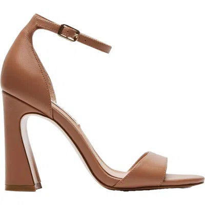 Steve Madden Krisha Womens Buckle Leather Ankle Strap In Brown