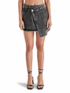 Steve Madden Kyla Asymmetric Denim Miniskirt In Black