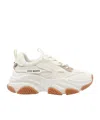 Steve Madden Womens Possession E 15 C Conrast-panel Woven Low-top Trainers White/oth Eur 40 / 7 Uk In Neutral
