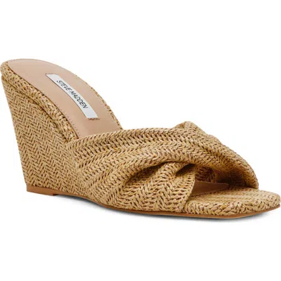 Steve Madden Laelia Wedge Slide Sandal In Brown