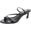 Steve Madden Lamora Womens Strappy Patent Leather Slide In Black