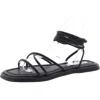 STEVE MADDEN LANA WOMENS LACE-UP FAUX LEATHER STRAPPY SANDALS