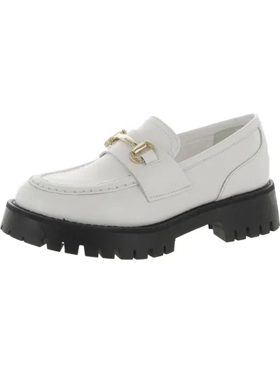 Steve Madden Women's Lando Tailored Lug Sole Bit Loafers In White