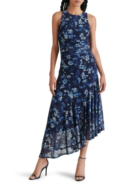 Steve Madden Laney Sleeveless Asymmetric Hem Dress In Indigo