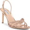 Steve Madden Langley Knotted Slingback Sandal In Rose Gold