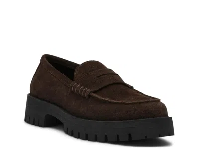 Steve Madden Langsten Platform Loafer In Brown