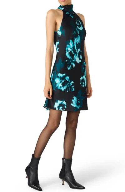 STEVE MADDEN STEVE MADDEN LARA FLORAL PRINT MINI HALTER DRESS
