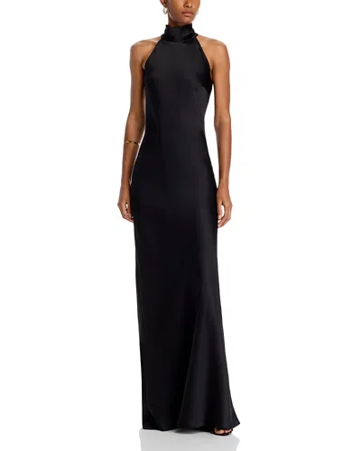 Steve Madden Womens Halter Polyester Evening Dress In Black