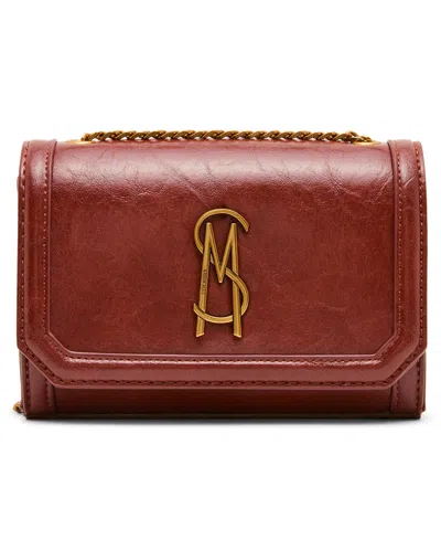 Steve Madden Larisae Small Magnetic Snap Crossbody Handbag In Brown