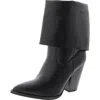 Steve Madden Lark Womens Faux Leather Pointed Toe Ankle Boots In Black