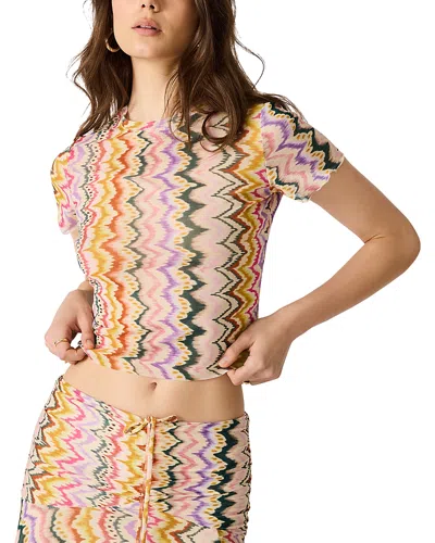 Steve Madden Larke Printed Top In Multi