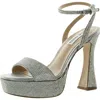 Steve Madden Lashed Womens Rhinestone Open Toe Slingback Sandals In Multi