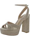 Steve Madden Laurel Womens Peep-toe Evening Slingback Sandals In Multi