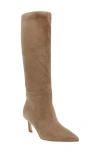 Steve Madden Lavan Pointed Toe Knee High Boot In Oatmeal Suede