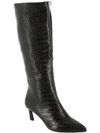 Steve Madden Lavan Womens Suede Pointed Toe Knee-high Boots In Black