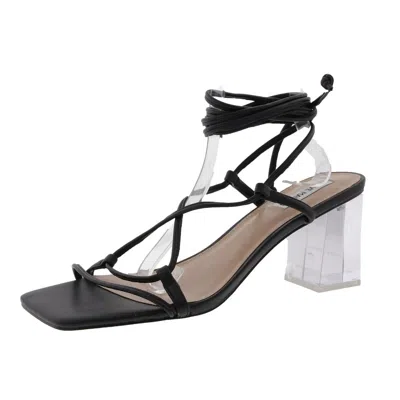 Steve Madden Lavina Womens Strappy Faux Leather Block Heel