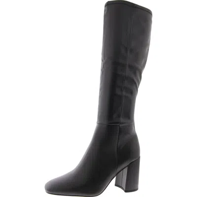 Steve Madden Leah Womens Tall Block Heel Over-the-knee Boots In Black