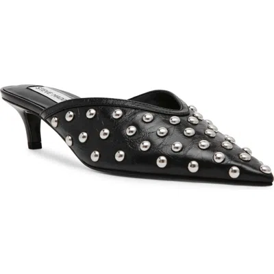 Steve Madden Leanna Studded Mule In Black Leather