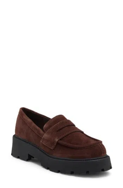 Steve Madden Leannah Platform Penny Loafer In Brown