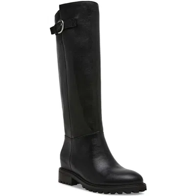 Steve Madden Leary Womens Suede Tall Knee-high Boots In Black