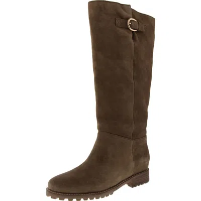 Steve Madden Leary Womens Suede Tall Knee-high Boots In Brown