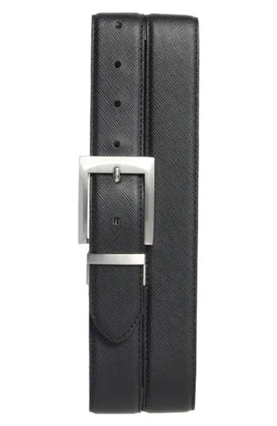 Steve Madden Leather Belt In Black