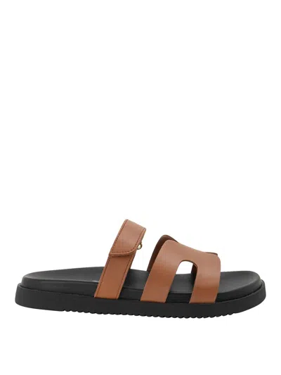 Steve Madden Leather Sandals In Brown