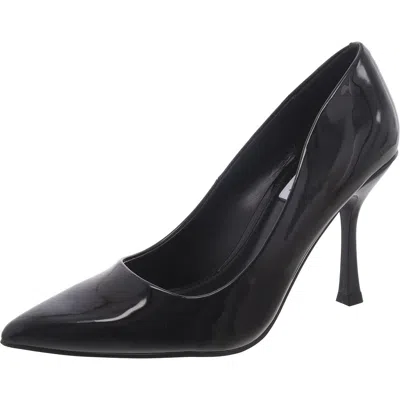 Steve Madden Leda Womens Patent Slip-on Pumps In Blk Patent