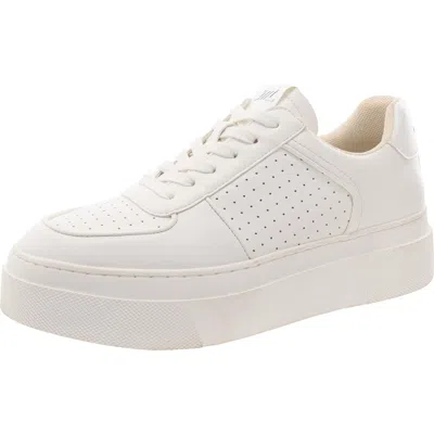 Steve Madden Ledge Womens Faux Leather Lifestyle Casual And Fashion Sneakers In White