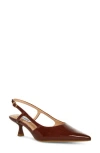 Steve Madden Legaci Kitten Heel Pointed Toe Pump In Burgandy Patent