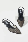 Steve Madden Legaci Mesh Kitten Heel In Black, Women's At Urban Outfitters In Black