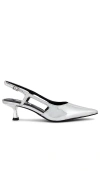 Steve Madden Legaci Kitten Heel Pointed Toe Pump In 银色箔片