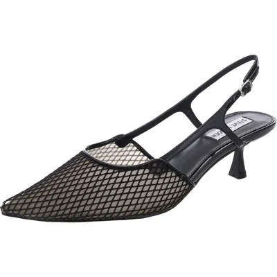 Steve Madden Legaci Womens Adjustable Mesh Slingback Heels In Black Multi
