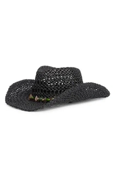 Steve Madden Lei Beaded Western Hat In Metallic