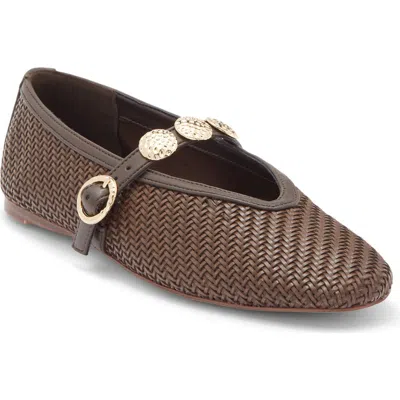 Steve Madden Leia Woven Flat In Brown