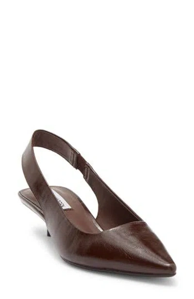 Steve Madden Leilany Pointed Toe Slingback Pump In Brown