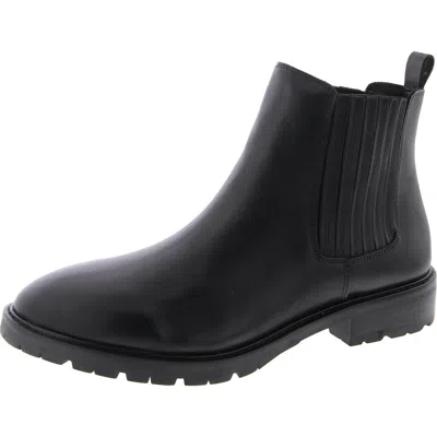 Steve Madden Leonard Womens Padded Insole Pull On Chelsea Boots In Black